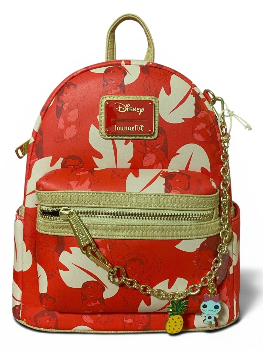 NWT Loungefly Red & Cream Lilo & Stitch Mini Backpack limited edition Disney
